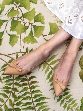 Sarah Flint Natalie flats in Sand Calf